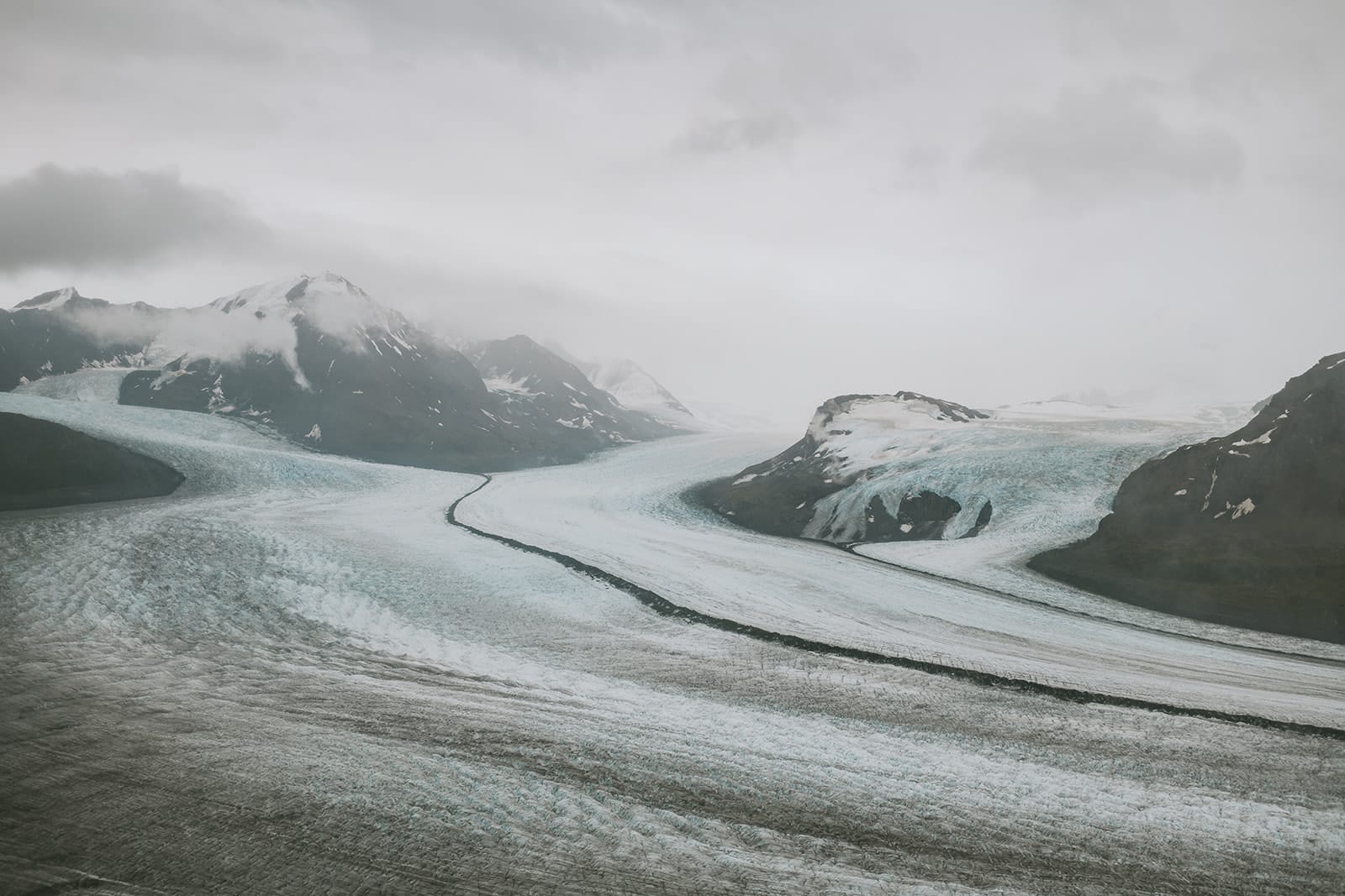 glacier view from a helicopter alaska outbound heli adventures