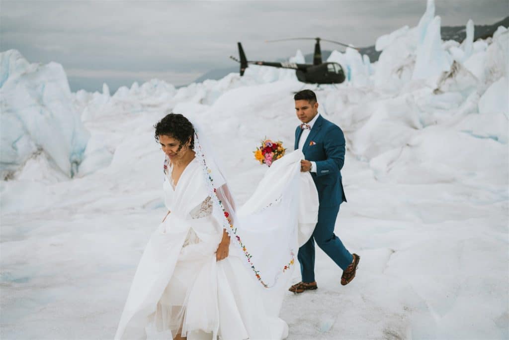 helicopter elopement with outbound heli adventures alaska