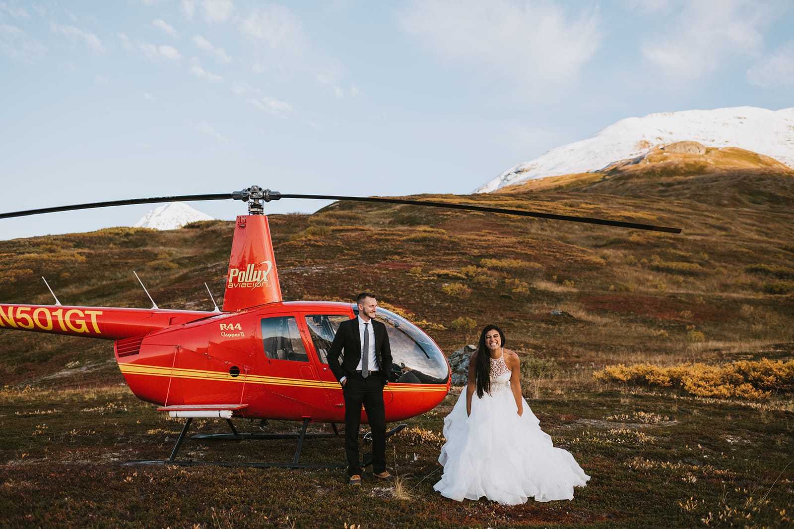 helicopter elopement with outbound heli adventures alaska