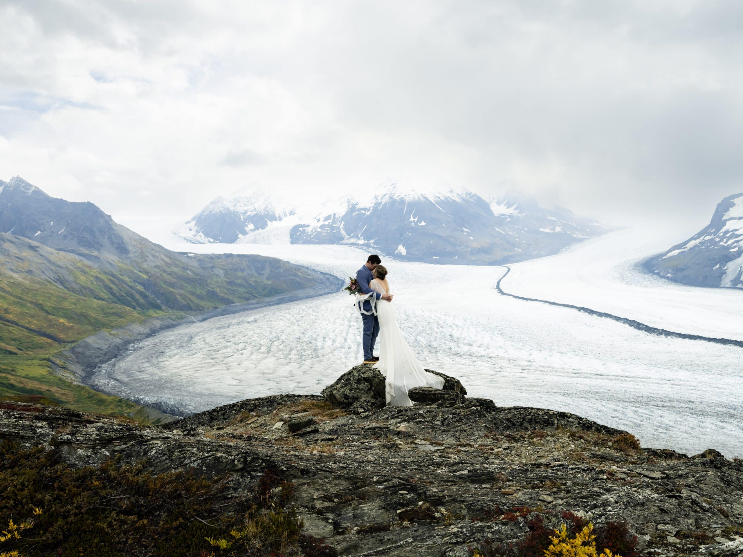 helicopter elopement with outbound heli adventures alaska