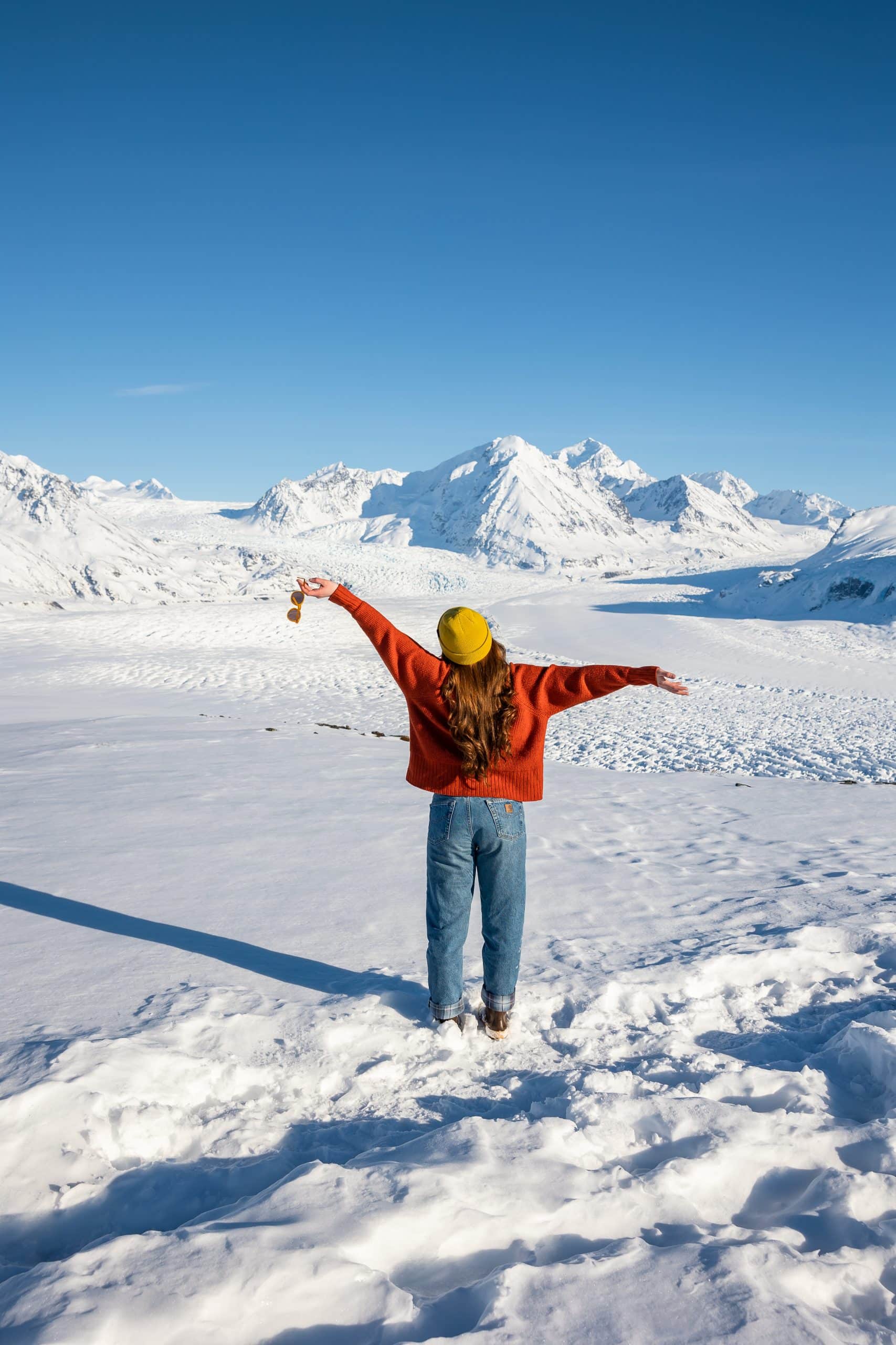 adventuring knik glacier in winter