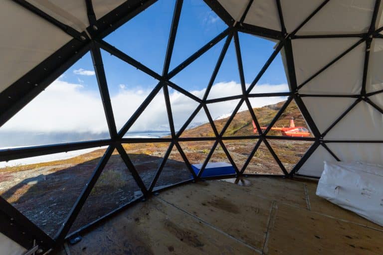 Looking out from inside of Glacier's Edge